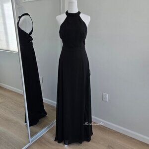 Lulus Black Halter Maxi Dress Small New With Tags Confidently Charismatic $99
